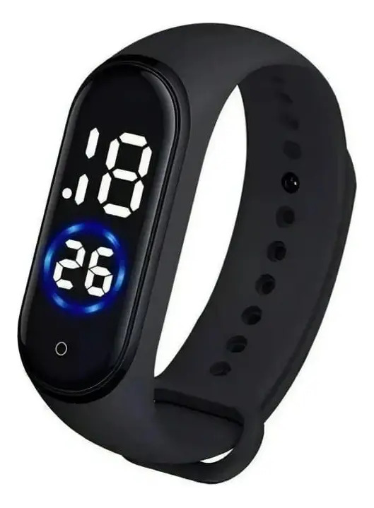 Relógio LED Digital Esportivo Unissex Pulseira de Silicone
